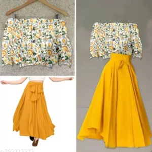 Women Morden Summer Skirt and Top Set